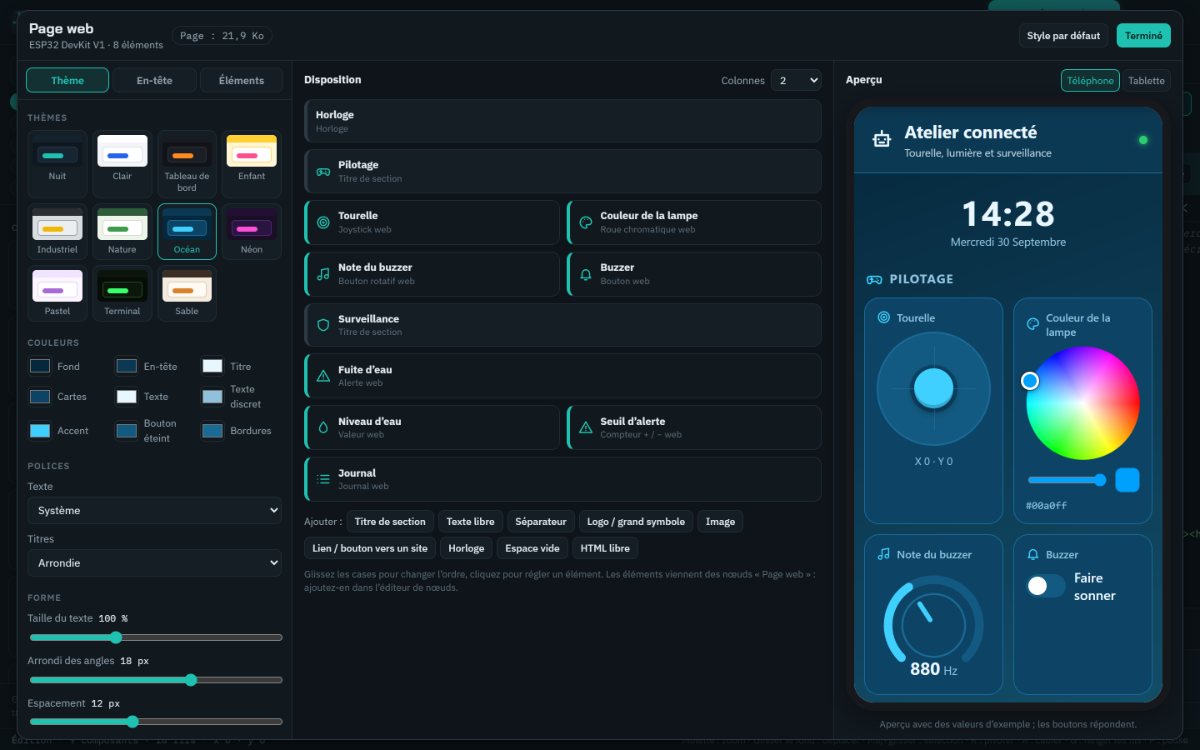 Configurateur de page web d’un ESP32